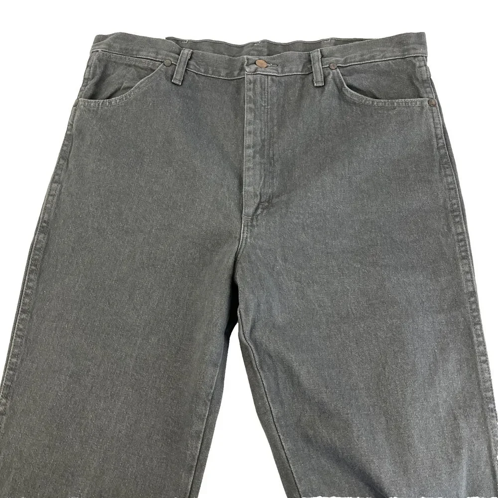 New Mens Wrangler Cowboy Cut 936 Slim Fit Denim‎ Jeans Sz 38x36 Gray NWT